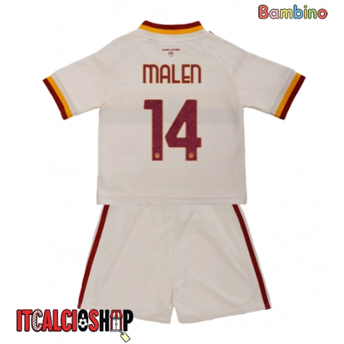 AS Roma Donyell Malen #14 Seconda Maglia Bambino 2026-27 Manica Corta (+ Pantaloni corti)